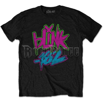 Blink-182 - Neon Logo - Unisex Póló - BLINKTS01MB