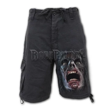 NIGHT WALKERS - Vintage Cargo Shorts Black (Plain) - K028M701