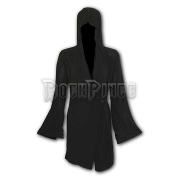 GOTHIC ELEGANCE - Gothic Hooded Robe Wrap Black (Plain) - P001F270