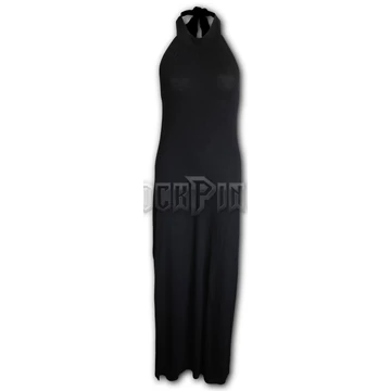 GOTHIC ELEGANCE - Halter Neck Tie-up Long Dress - P001F145