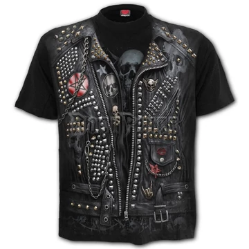 GOTH METAL - Allover T-Shirt Black - W034M105