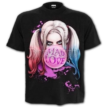 HARLEY QUINN - MAD LOVE - Front Print T-Shirt Black - G412M121