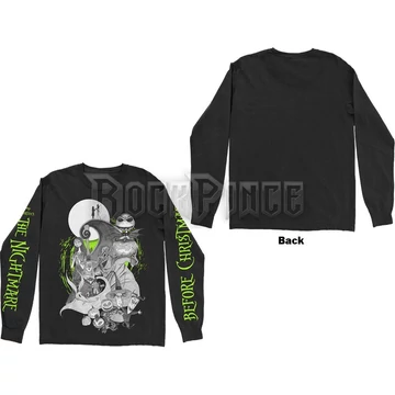 DISNEY - THE NIGHTMARE BEFORE CHRISTMAS CHARACTERS GREEN GLOW - unisex hosszú ujjú póló - TNBCLST19MB