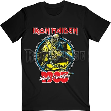 Iron Maiden - World Piece Tour '83 V.2. - Unisex Póló - IMTEE123MB