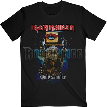 Iron Maiden - Holy Smoke Space Triangle - Unisex Póló - IMTEE116MB