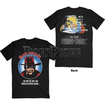 Iron Maiden - Not An English Rock Band - Unisex Póló - IMTEE112MB