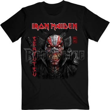 Iron Maiden - Senjutsu Black Cover Vertical Logo - Unisex Póló - IMTEE133MB