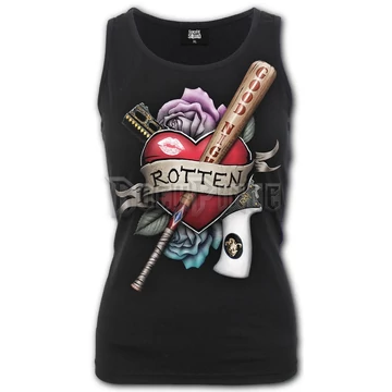 HARLEY QUINN - ROTTEN - Razor Back Top Black - G418G058