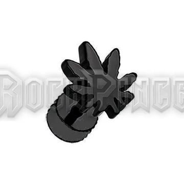 Black Marihuana Leaf - fülbevaló/álfültágító /1 db