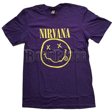 Nirvana - Yellow Happy Face - Unisex Póló - NIRVTS04MPU