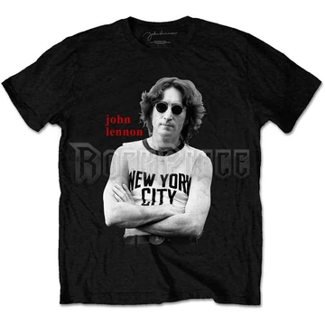 JOHN LENNON - NEW YORK CITY B&amp;W - unisex póló - JLTS22MB