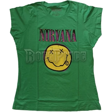 NIRVANA - Xerox Happy Face Pink - női póló - NIRVTS15LGR
