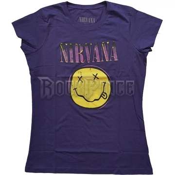 NIRVANA - Xerox Happy Face Pink - női póló - NIRVTS15LPU