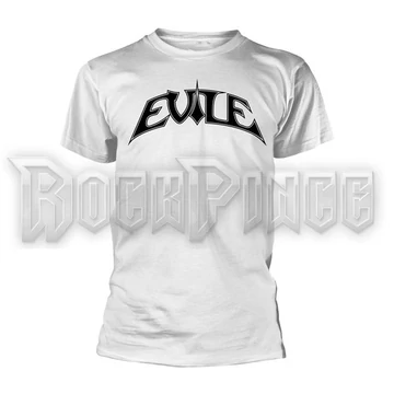 EVILE - LOGO (WHITE TS/BLACK PRINT) - Unisex póló - PH12543