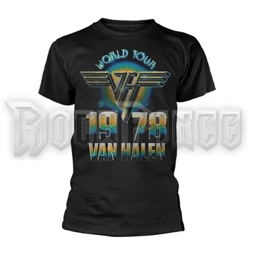 VAN HALEN - WORLD TOUR &#039;78 - unisex póló - RTVHA034