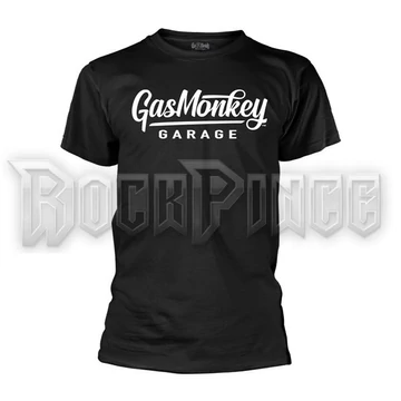 GAS MONKEY GARAGE - LARGE SCRIPT LOGO (BLACK) - Unisex póló - XYZW201603