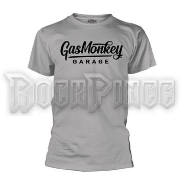 GAS MONKEY GARAGE - LARGE SCRIPT LOGO (GREY) - Unisex póló - XYZW201604