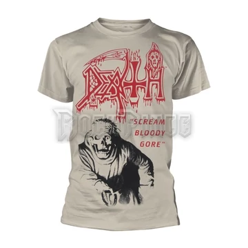 DEATH - SCREAM BLOODY GORE (VINTAGE WHITE) - Unisex póló - KU095