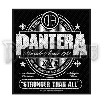PANTERA - STRONGER THAN ALL - kisfelvarró - SPR2752
