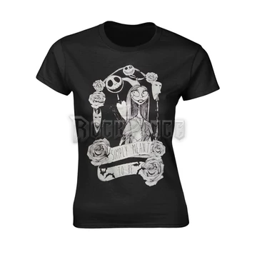 NIGHTMARE BEFORE CHRISTMAS, THE - SIMPLY MEANT TO BE (BLACK) - női póló - BILNBC00003BGL