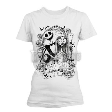 NIGHTMARE BEFORE CHRISTMAS, THE - SIMPLY MEANT TO BE (WHITE) - női póló - BILNBC00003GXL