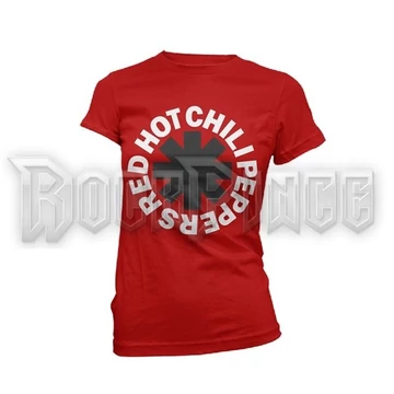 RED HOT CHILI PEPPERS - CLASSIC B&amp;W ASTERISK (RED) - Női póló - PHDRHCGSRCLA