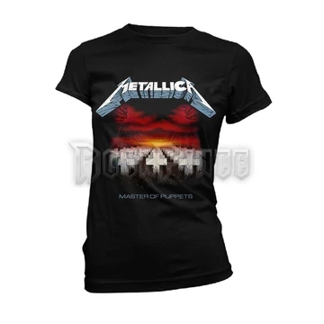 METALLICA - MASTER OF PUPPETS TRACKS (BLACK) - Női póló - PHDMTLGSBMAS