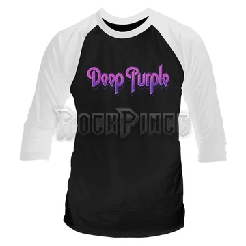 DEEP PURPLE - LOGO - 3/4-es ujjú baseball póló - PH10560LSB