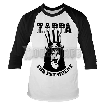 FRANK ZAPPA - ZAPPA FOR PRESIDENT - 3/4-es ujjú baseball póló - PH7118LSB