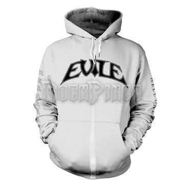 EVILE - HELL UNLEASHED (WHITE) - Cipzáras kapucnis pulóver - PH12547HSWZ