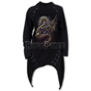 DRAGON COGS - Laceup Sherwood Hoody with Teardrop Hem - T204F276