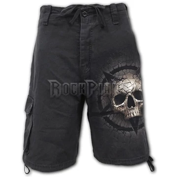 CRACKING UP - Vintage Cargo Shorts Black - E034M701