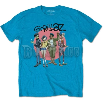 GORILLAZ - GROUP CIRCLE RISE - unisex póló - GORTS04MBL