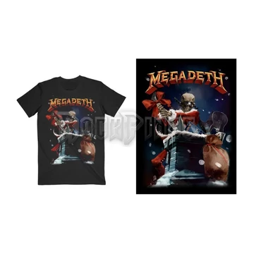 Megadeth - Santa Vic Chimney - Unisex Póló - MEGATS17MB
