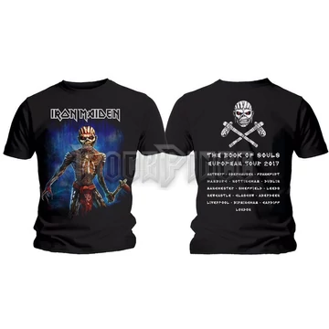 Iron Maiden - Axe Eddie Book of Souls European Tour V.2 - unisex póló - IMTEE65MB