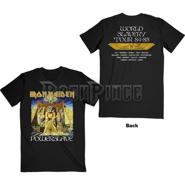 Iron Maiden - Powerslave World Slavery Tour - Unisex Póló - IMTEE129MB