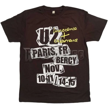 U2 - I+E Paris Event 2015 - Unisex Póló - U2TOURTS08MBR
