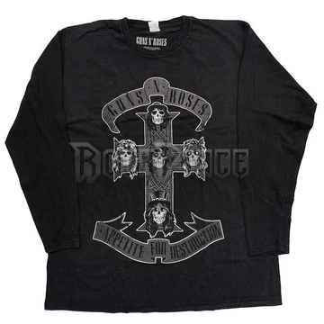 GUNS N&#039; ROSES - MONOCHROME - unisex hosszú ujjú póló - GNRLST97MDD