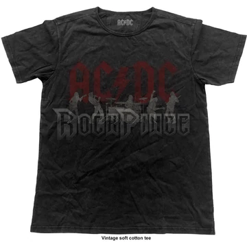 AC/DC - SILHOUETTES (SMALL) - unisex vintage póló - ACDCVINTS01MB01