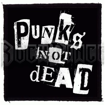 PUNKS NOT DEAD - B/W (95x95) - kisfelvarró HKF-0853