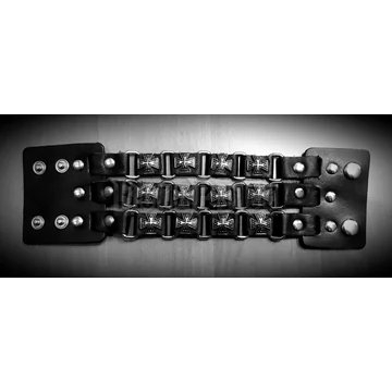 Vaskeresztes bőrkarkötő - 53#BR