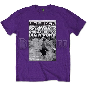 The Beatles - Rooftop Shot - Unisex Póló - BEATTEE429MPU