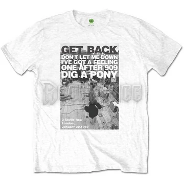 The Beatles - Rooftop Shot - Unisex Póló - BEATTEE429MW
