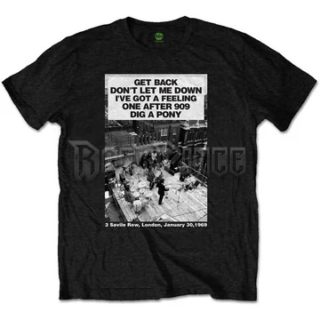 The Beatles - Rooftop Songs - Unisex Póló - BEATTEE418MB