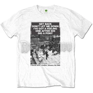 The Beatles - Rooftop Songs - Unisex Póló - BEATTEE418MW