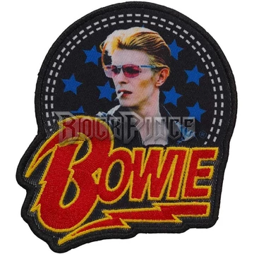 DAVID BOWIE - Smoking Woven Logo - kisfelvarró - BOWPAT13