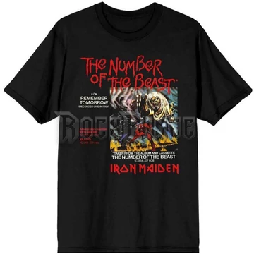 Iron Maiden - Number Of The Beast Vinyl Promo Sleeve - Unisex Póló - IMTEE141MB