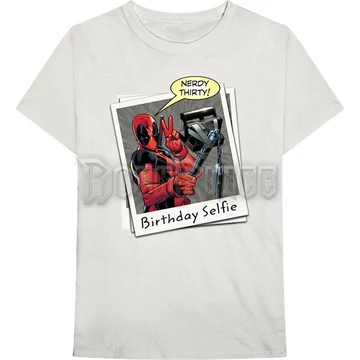 MARVEL COMICS - DEADPOOL BIRTHDAY SELFIE - unisex póló - DEADPTS35ME