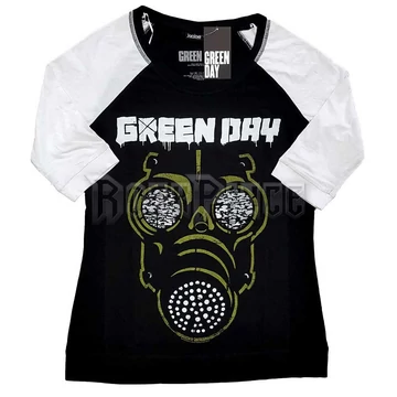 GREEN DAY - Green Mask - női raglán ujjú póló - GDRL05MBW