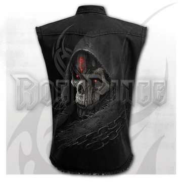 DARK DEATH - Sleeveless Stone Washed Worker Black - K095M602